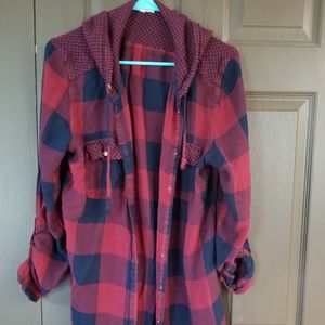 Maurices Plaid Hooded Flannel